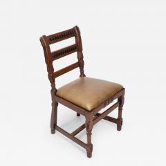John Pollard Seddon J P Seddon attri An Aesthetic Movement oak side chair with ebonized circles - 4237626