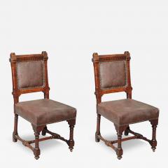 John Pollard Seddon John Pollard Seddon A pair of Gothic Revival oak dining chairs 4 more available - 4221867