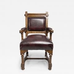 John Pollard Seddon John Pollard Seddon for Seddon Co A Gothic Revival Oak Armchair - 4221869