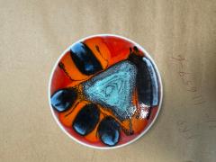 John Poole Vintage Set of Mid Century Poole Art Pottery Saucers UK - 4245696