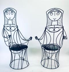 John Risley John Risley Nun Sculptural Iron Welded Chair Pair Circa 1960s - 4124357