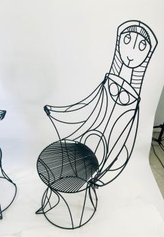 John Risley John Risley Nun Sculptural Iron Welded Chair Pair Circa 1960s - 4124358
