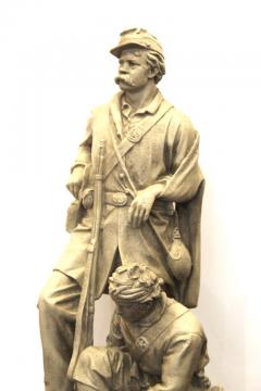 John Rogers Wounded to the Rear One More Shot Civil War Plaster Sculpture by John Rogers - 3672924