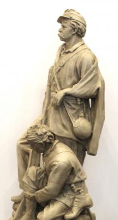 John Rogers Wounded to the Rear One More Shot Civil War Plaster Sculpture by John Rogers - 3672928