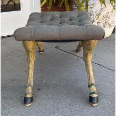 John Rosselli John Rosselli Eccentric Horse Hoof Long Leg Bench Stool Ottoman - 4117857
