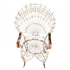 John Salterini 1 Salterini Peacock Wrought Iron Arm Chair - 2525901