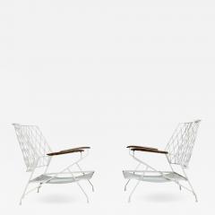 John Salterini 1950s Salterini Iron Lounge Chairs a Pair - 1707108