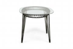 John Salterini American Mid Century Outdoor Iron Ribbon Oval Dining Tables - 4650359