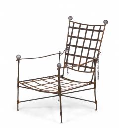 John Salterini John Salterini American Mid Century Outdoor Iron Lounge Armchair - 2798360