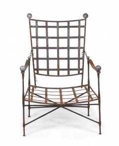 John Salterini John Salterini American Mid Century Outdoor Iron Lounge Armchair - 2798361