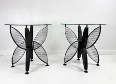 John Salterini Pair of John Salterini Iron Butterfly Side Tables Mid Century - 3681117