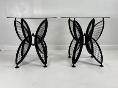 John Salterini Pair of John Salterini Iron Butterfly Side Tables Mid Century - 3681118