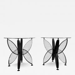 John Salterini Pair of John Salterini Iron Butterfly Side Tables Mid Century - 3683284