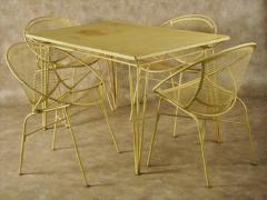 John Salterini Salterini Dining Table and Four Chairs Original Yellow - 1570132