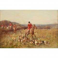 John Sanderson Wells Set of four antique English equestrian oil paintings by John Sanderson Wells - 4330157