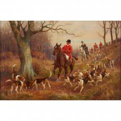 John Sanderson Wells Set of four antique English equestrian oil paintings by John Sanderson Wells - 4330174
