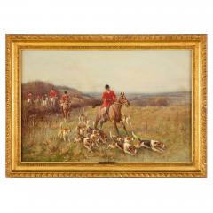 John Sanderson Wells Set of four antique English equestrian oil paintings by John Sanderson Wells - 4330191