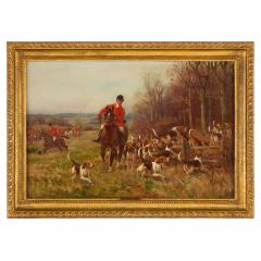 John Sanderson Wells Set of four antique English equestrian oil paintings by John Sanderson Wells - 4330192