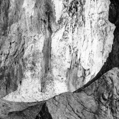 John Stathatos Homage to Heraclitus Earth I Black and White Landscape Photograph of a Cave - 3816908