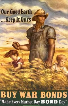 John Steuart Curry Our Good Earth Keep it Ours Vintage WWII War Bonds Poster - 4096479