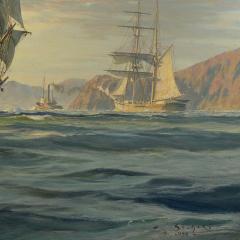 John Stobart Clipper Ship Dashing Wave Entering the Golden Gate San Francisco - 2836068