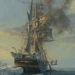 John Stobart The Bark Morning Star and the Brig Alexander Cutting In - 2836074