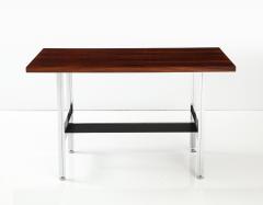 John Stuart 1970s Brazilian Rosewood And Steel Desk Dining Table By John Stuart - 3191172