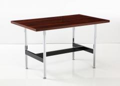 John Stuart 1970s Brazilian Rosewood And Steel Desk Dining Table By John Stuart - 3191174