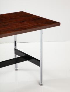 John Stuart 1970s Brazilian Rosewood And Steel Desk Dining Table By John Stuart - 3191178