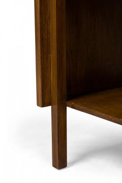 John Stuart American Mid Century Walnut Slat Front Right Cabinet Nightstands - 4634056