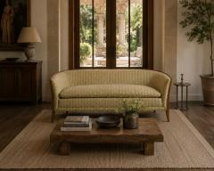 John Stuart Curved Settee Walnut Fabric USA 1950s - 4704571