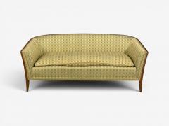 John Stuart Curved Settee Walnut Fabric USA 1950s - 4704573