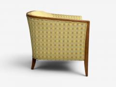 John Stuart Curved Settee Walnut Fabric USA 1950s - 4704577