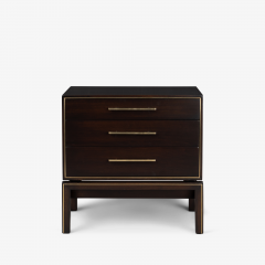 John Stuart John Stuart 3 Drawer Nightstands in Walnut Attributed to Paul Frankl Pair - 3803768