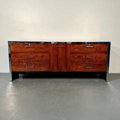 John Stuart Mid Century Modern Milo Baughman Rosewood Dresser for John Stuart Chrome Accent - 3259349