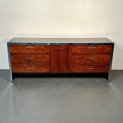 John Stuart Mid Century Modern Milo Baughman Rosewood Dresser for John Stuart Chrome Accent - 3259350