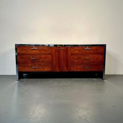 John Stuart Mid Century Modern Milo Baughman Rosewood Dresser for John Stuart Chrome Accent - 3259352