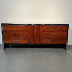 John Stuart Mid Century Modern Milo Baughman Rosewood Dresser for John Stuart Chrome Accent - 3259355