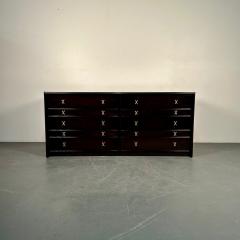 John Stuart Mid Century Modern Paul Frankl Mahogany Dresser Stamped John Stuart Brass - 3362731