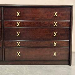 John Stuart Mid Century Modern Paul Frankl Mahogany Dresser Stamped John Stuart Brass - 3362733