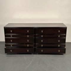 John Stuart Mid Century Modern Paul Frankl Mahogany Dresser Stamped John Stuart Brass - 3362737