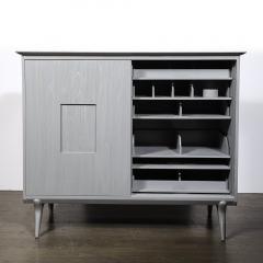 John Stuart Mid Century Modern Silver Cerused Oak Gentlemans Chest by John Stuart Inc  - 4550525