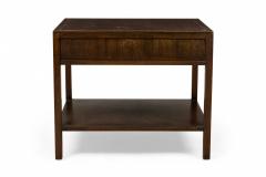 John Stuart Pair of John Stuart American Wooden Single Drawer Two Tier End Side Tables - 2789956