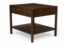 John Stuart Pair of John Stuart American Wooden Single Drawer Two Tier End Side Tables - 2789958