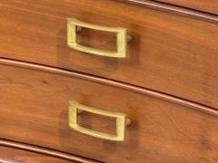 John Stuart Paul Frankl John Stuart Concave Nightstands Walnut Brass USA 1950s - 4722452
