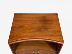 John Stuart Paul Frankl John Stuart Concave Nightstands Walnut Brass USA 1950s - 4722453