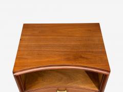 John Stuart Paul Frankl John Stuart Concave Nightstands Walnut Brass USA 1950s - 4722454