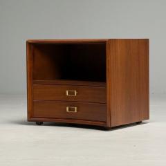 John Stuart Paul Frankl John Stuart Mid Century Modern Concave Nightstands Walnut 1950s - 3889550