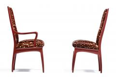 John Stuart Set of 16 John Stuart Dining Chairs in Sun Dried Tomato with Deer Print Cowhides - 4549144