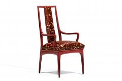 John Stuart Set of 16 John Stuart Dining Chairs in Sun Dried Tomato with Deer Print Cowhides - 4549146